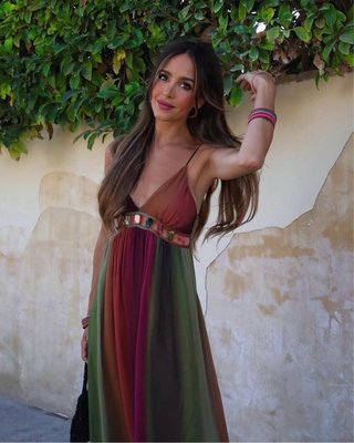 Vestido largo piedras