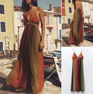 Vestido largo piedras
