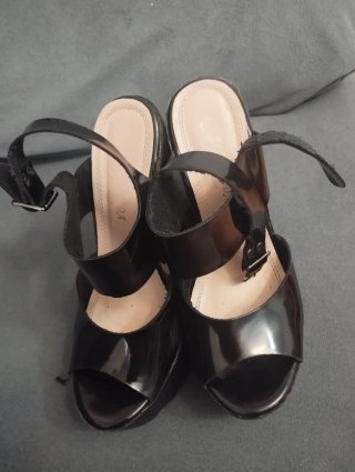 Tacones negros plataforma