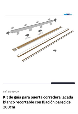 Puerta corredera + kit guías