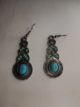 Pendientes Acero Turquesa