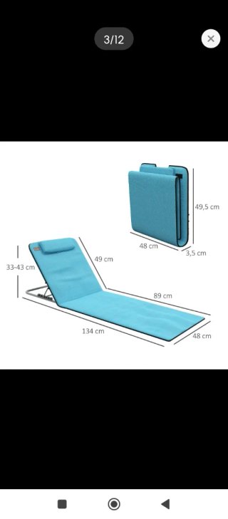 2 Lettini da Spiaggia Blu