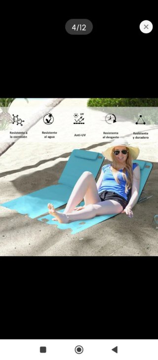 2 Lettini da Spiaggia Blu