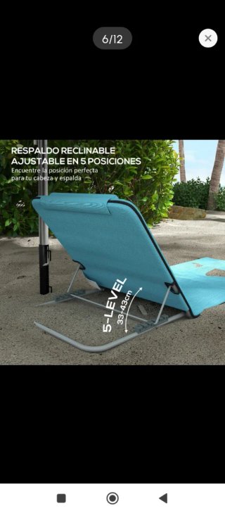 2 Lettini da Spiaggia Blu