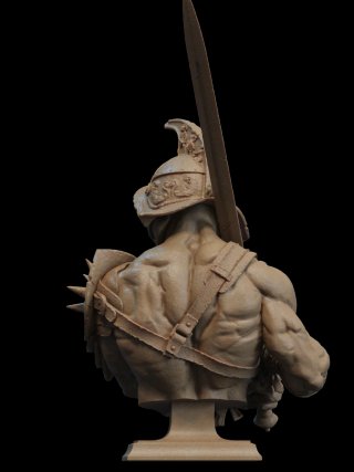 Busto Gladiador Espada y Casco