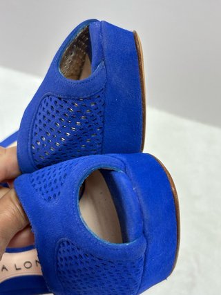 Sandalias Sacha London Ante Azul Talla 37