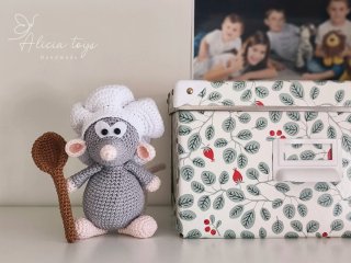 Ratatouille Crochet Muñeco Chef Cuchara