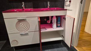 Mueble lavabo doble moderno, completo con gritería