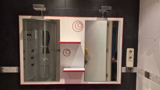 Mueble lavabo doble moderno, completo con gritería