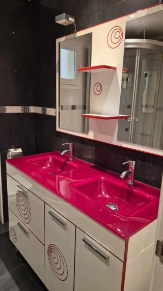Mueble lavabo doble moderno, completo con gritería