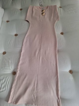 Vestido rosa mujer