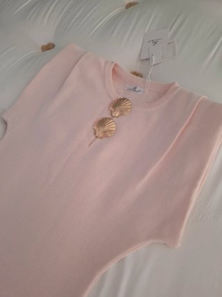Vestido rosa mujer
