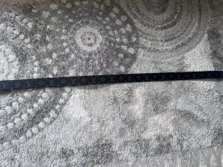Cintura Louis Vuitton Nera Logo Argento