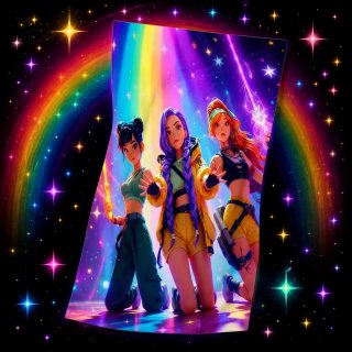 Toalla guerreras K-pop Demon Hunters Huntrix