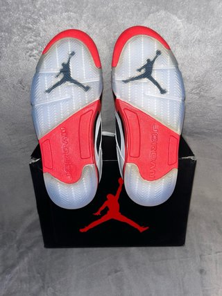 Air Jordan 5 Retro Low Blanco Rojo
