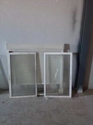 Ventana corredera aluminio con persiana 140 / 132
