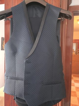 Traje de Novio Enzo Romano Azul/Negro