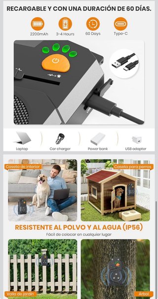 Dispositivo Antiladridos Perro Ultrasónico