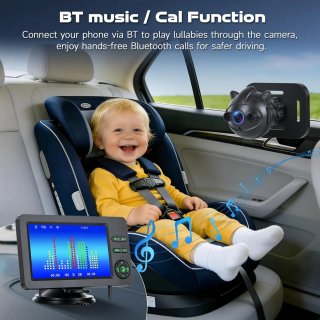 Cámara Bebé Coche con Monitor 4.3