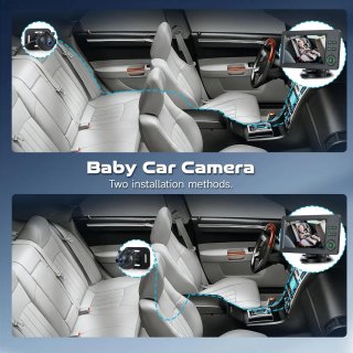 Cámara Bebé Coche con Monitor 4.3