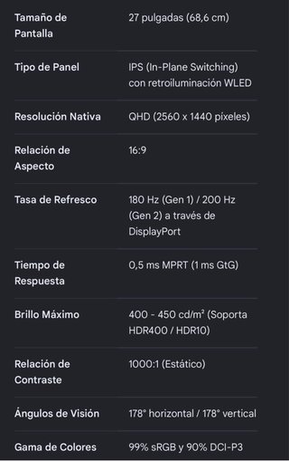 Monitor 27 QHD ips pulgadas gaming Lenovo legión