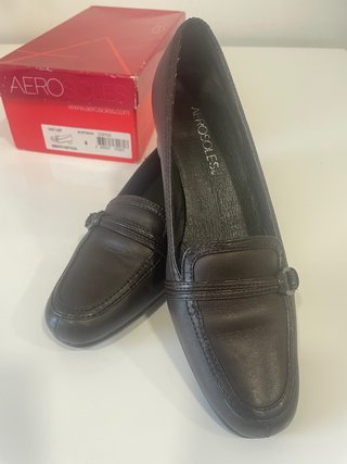 Zapatos Aerosoles Marrones Mujer de Piel