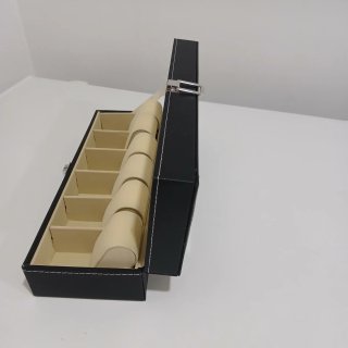 Organizador de Relojes Negro y Beige