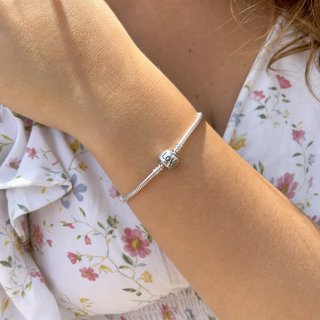 Pulsera Cadena Serpiente con Charm LOVE