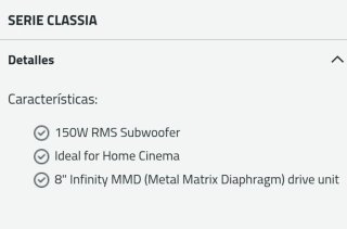 Subwoofer Infinity Activo 300 watt