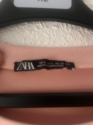 Vestido Zara rosa pastel XL