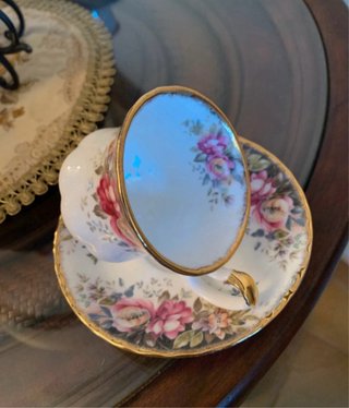 Taza de porcelana  Royal Albert porcelana floral