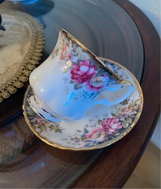 Taza de porcelana  Royal Albert porcelana floral