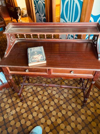 Escritorio Vintage Madera y Cristal