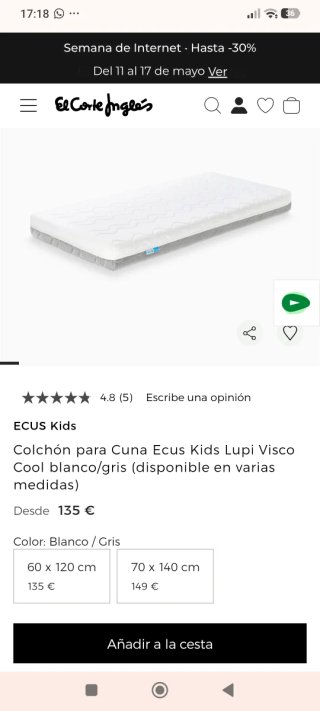 Cuna kinderkraft con elevador+ regalo colchón ecus