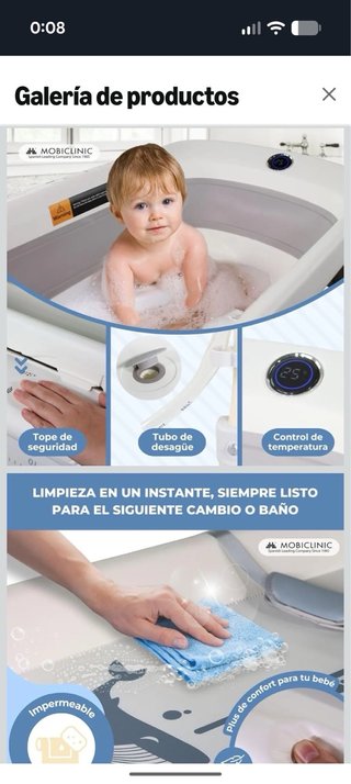 NUEVA Bañera con cambiador Mobiclinic
