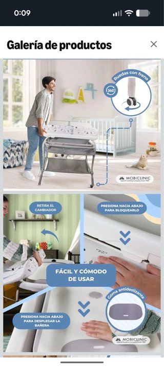 NUEVA Bañera con cambiador Mobiclinic