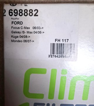 Filtros Habitáculo Citroën/Peugeot FH208 y FORD
