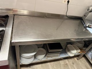 Mesa de trabajo hostelería acero inoxidable