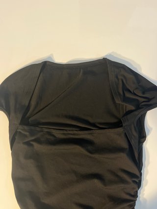 Top negro escote cuadrado Shein