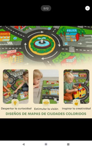 Alfombra infantil ciudad carreteras