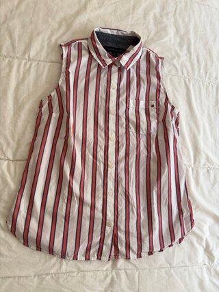 Camicia Tommy Hilfiger S donna righe senza maniche