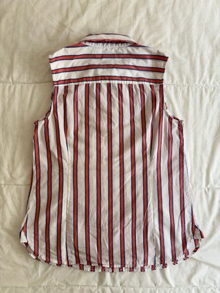 Camicia Tommy Hilfiger S donna righe senza maniche