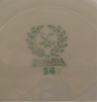 Taza de porcelana Bavaria con doble plato