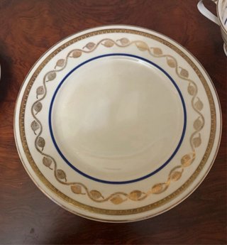 Taza de porcelana Bavaria con doble plato