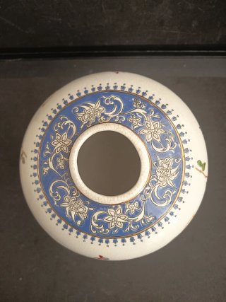 Jarrón de porcelana china floral