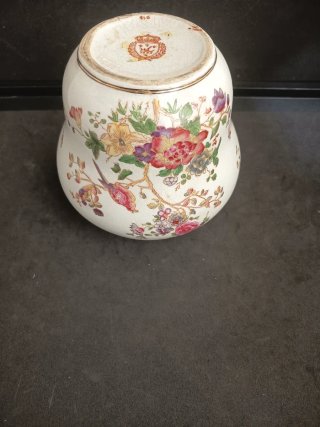 Jarrón de porcelana china floral