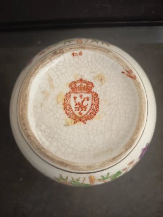 Jarrón de porcelana china floral