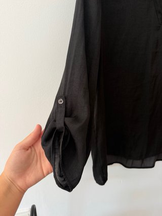 Blusa Stradivarius negra talla L