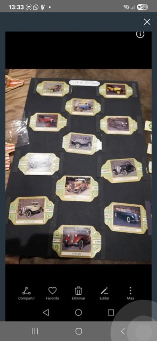 Colección de vitolas de coches antiguos