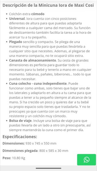 NUEVA Mini cuna Maxi-Cosi Lora Air